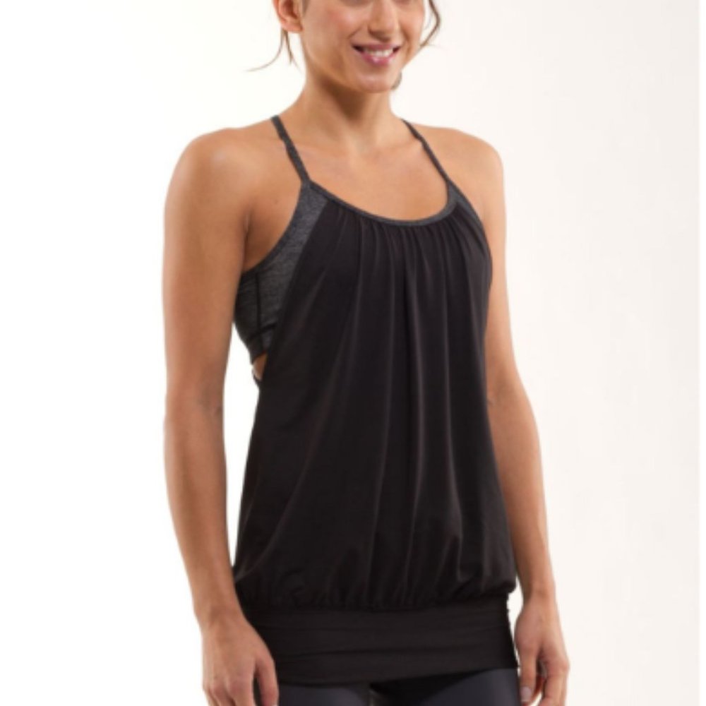 Lululemon No Limit Tank Grey Black Size 4